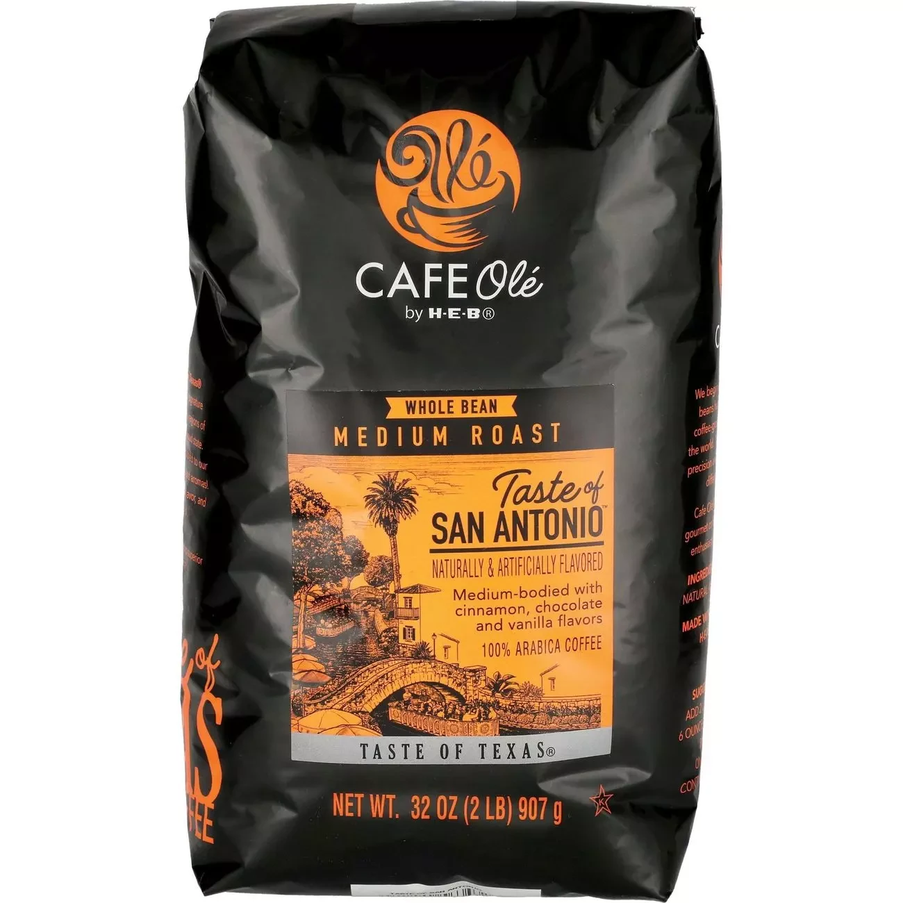 HEB Cafe Ole Taste of San Antonio Whole Bean Coffee 2 lb Bag